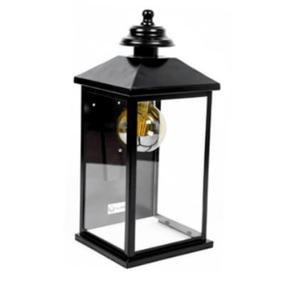 Farol 1L Vero P/ Muro Chapa Negra Grande E27