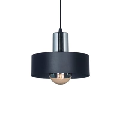Colgante 1 Luz Balcarce Chapa Negro//Cromo Ø20 E27