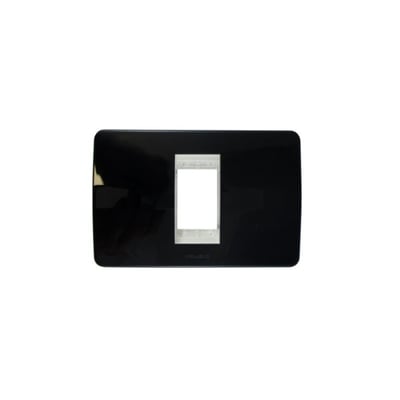 Placa con Bastidor 1 Modulo Grafito Slim