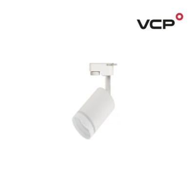 Cabezal P/ Riel Monofasico 1L GU10 Blanco Tubular H16CM