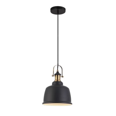 Colgante Ambar Negro 1L E27 Chapa Negro
