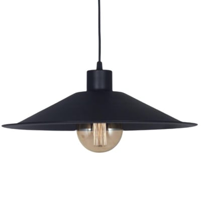 Colgante Ensenada 1L E27 40CM Negro