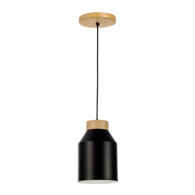 Colgante 1L E27 Vibrance Negro - D15CM