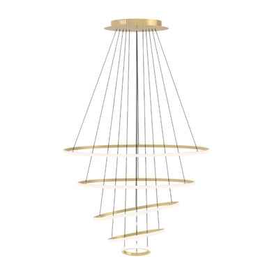 Colgante LED 120W Anillos 3000K Gold 20+40+60+80+100CM