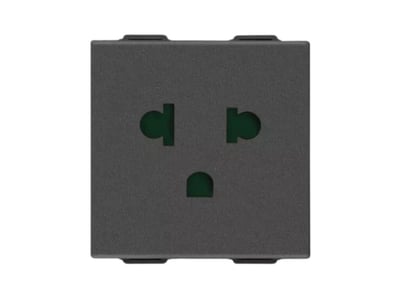 Modulo Toma Euroamericano 2X16+T 2 Mod Negro Neve UP