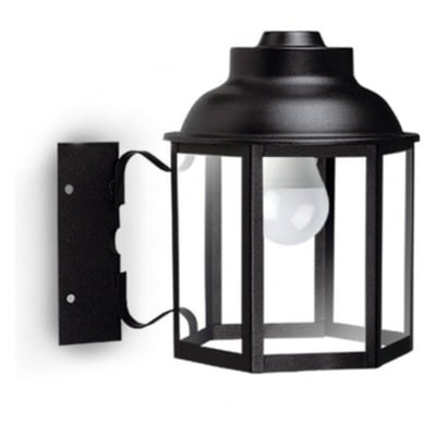 Farol Clasico Negro E27 C/ Fijacion Esquinero