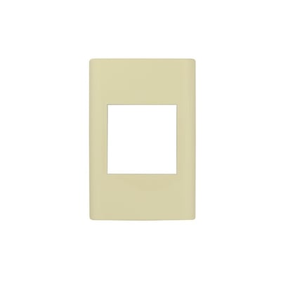 Placa Reggio UP C/Bastidor 1 Mod Doble (ru) Marfil