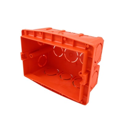 Caja de Llave Plastica Naranja Rect. 2X4CM Autorroscante