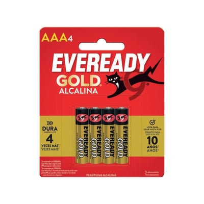 Pila Alcalina EVEREADY Gold Aaa Blister X 4 Unidades