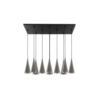 Colgante 10L Halo Negro E27