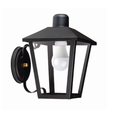 Farol Trapezoidal con Cruceta E27 Negro