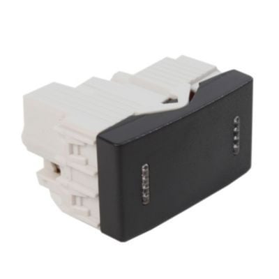 Interruptor Unipolar Combinado Negro- LM