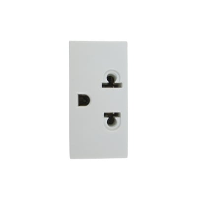 Modulo Toma P/Computadora 15A+T Blanco Pulido
