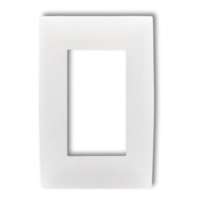 Placa C/Bastidor 3 Modulos Atenea. Blanco