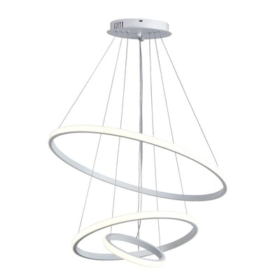 Colgante LED 38W Anillos 3000K Blanco 20+40+60CM