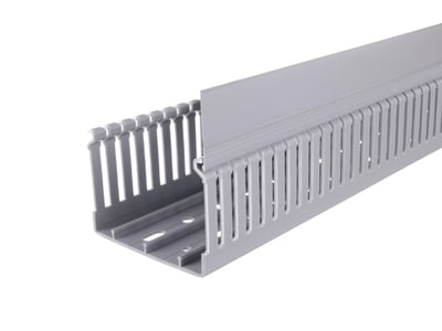 Cablecanal 80X60MM Gris Ranurado calado a gosto