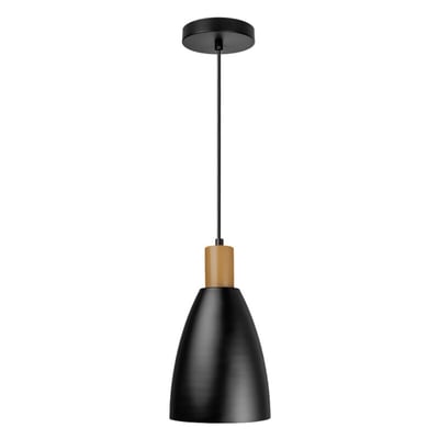 Colgante Ceci E27 Negro y Dorado 15CM