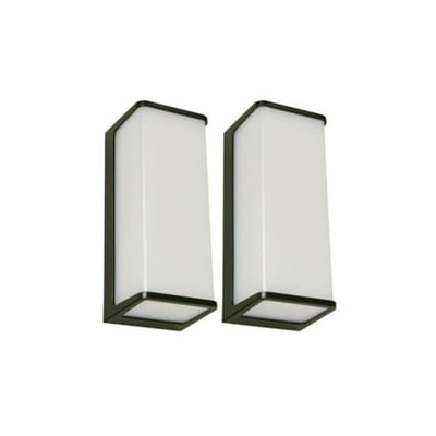 Pack Aplique LED Quadra 12W 4000K 100-240V Negro 2P/ Exterior
