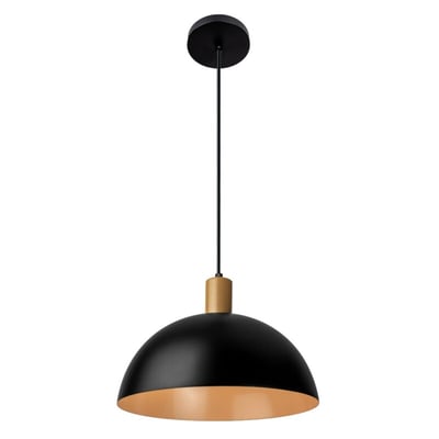Colgante Bia E27 Negro y Dorado 30CM