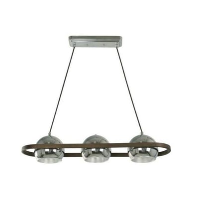 Colgante Moon 3L E27 Cromo