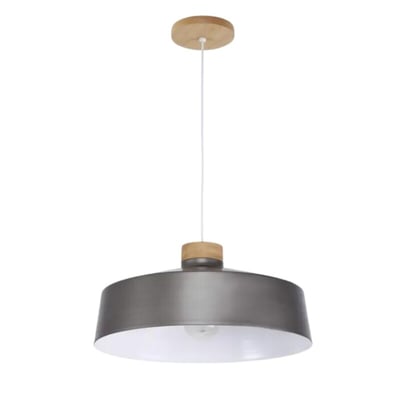 Colgante 1L E27 Vibrance Metalizado Gris
