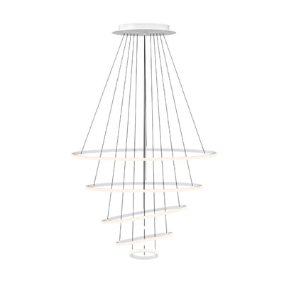Colgante LED 120W Anillos 3000K Blanco 20+40+60+80+100CM