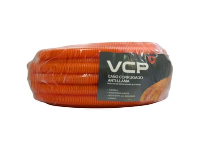 Caño Corrugado Antillama 32 MM 25MTS. Naranja VCP