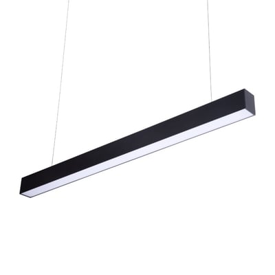 Lineal LED de Aluminio 36W 6500K Negro 120CM C/ Accesorios