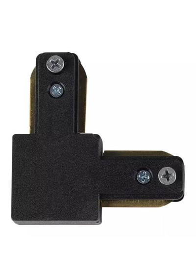 Conector en L para Riel Negro