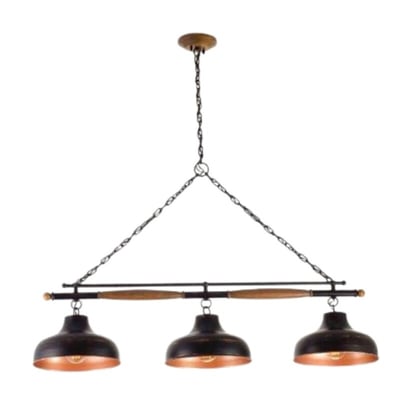 Colgante Brookyln 3L E27 Barral Chapa Cobre