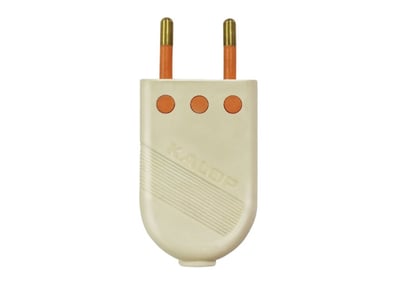 Ficha Macho 2X10A Super Marfil