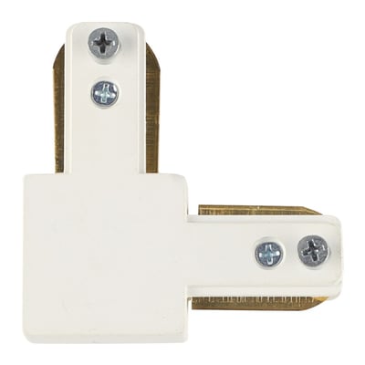 Conector en L para Riel Blanco