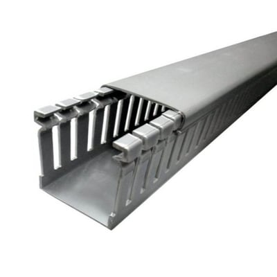 Cablecanal 30X30MM Gris Ranurado