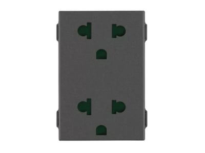 Modulo Toma Doble 2x16A+T 3MOD Negro Neve UP