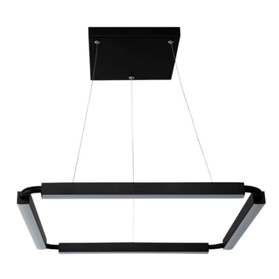 Colgante LED Curve 15W Negro 2700K Cuad