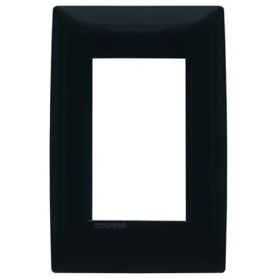Placa C/Bastidor 3 Modulos Atenea. Gris Oscuro