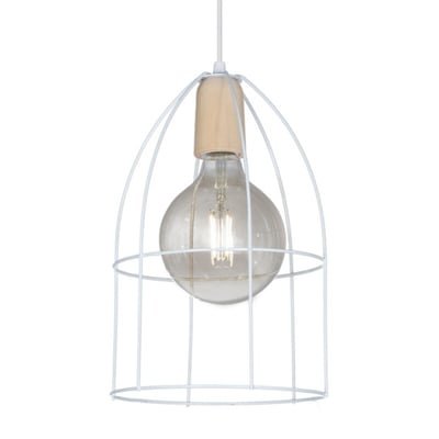Colgante Geo Cardales Aviar Blanco E27