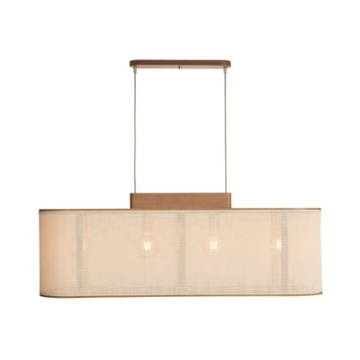 Colgante Eliptico E27 100X25CM Castanho