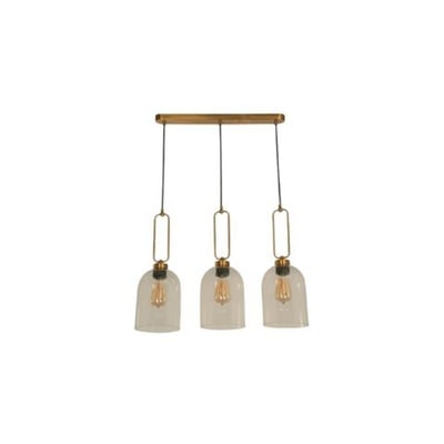 Colgante 3L E27 Vidrio C/ Bronce