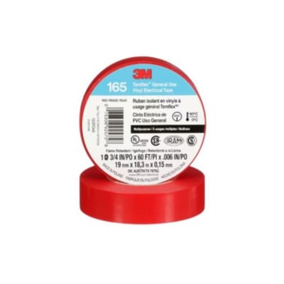 Cinta Aisladora Temflex 165 Rojo 19MM X 18M