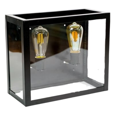 Farol 2L Coni NG E27 Chapa/Vidrio