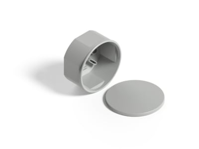 Caja de Conexión de Adosar con Tapa Gris. GENROD