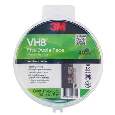 Cinta Doble Faz VHB4910 12MM X 5M