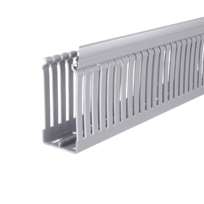 Cablecanal 40X60MM Gris Ranurado calado angosto