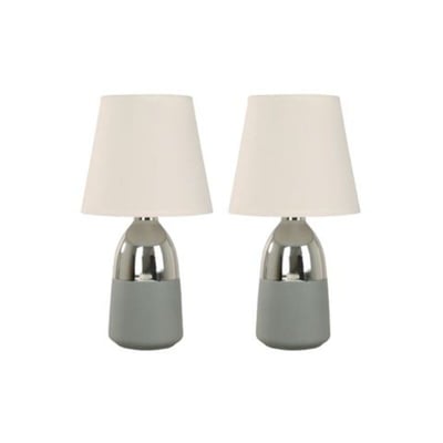 Pack Velador de Mesa Mima Cromo E27