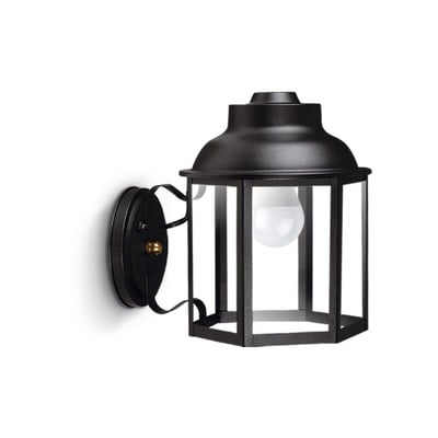 Farol Hexagonal con Cruceta E27 Negro