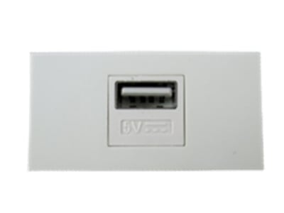 Modulo Toma TV Blanco Pulido