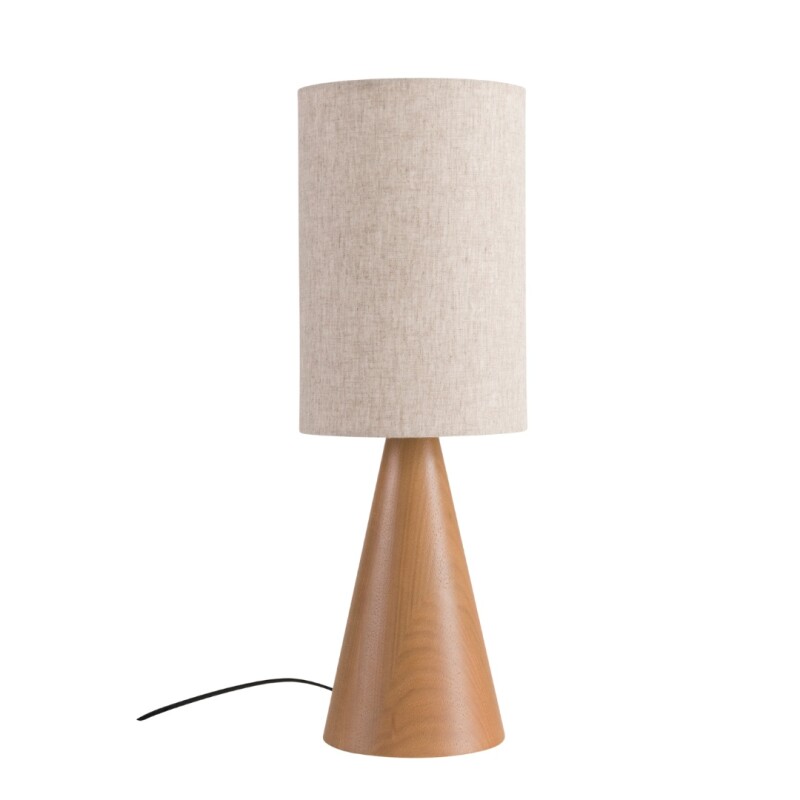 Velador de Mesa Esbelto 1L E27 Lino Rustico